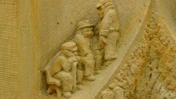 石像，人物，雕塑，岩石雕刻，艺术