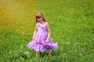 女孩，人类，人，儿童，女性，连衣裙，金发，