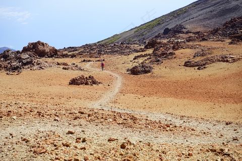 流浪者，徒步旅行，离，路径，跟踪，沙，沙漠
