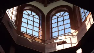 Windows，冲天炉，天空，架构，圆顶，室内