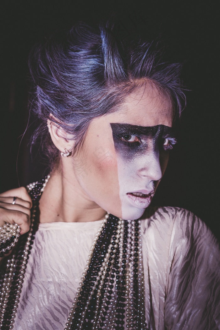 模型，女孩，连衣裙，视图，美女，黑暗的背景