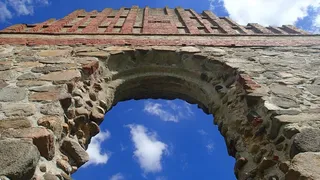 天空，云团，毁了，老，老建筑，石头，古代