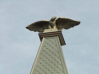 雕塑，雕像，阿德勒，鸟，尖顶