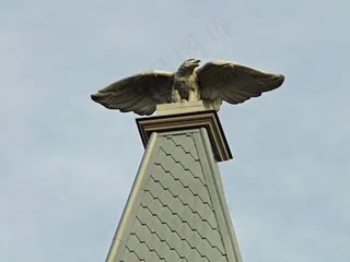 雕塑，雕像，阿德勒，鸟，尖顶