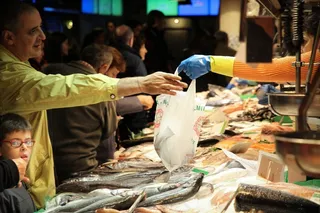 鱼市，买，海鲜，鱼，叫罗斯曼