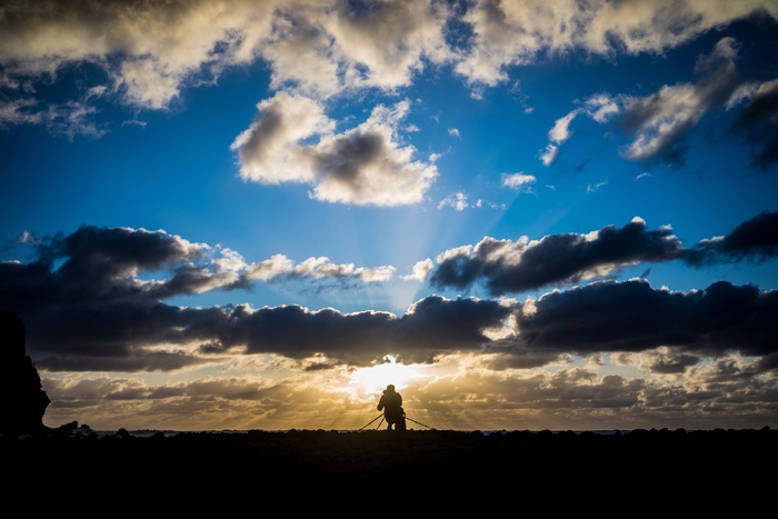 日落，场景，海滩，自然，天空，太阳，风景