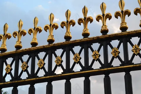 栅栏，金，网格，英格兰