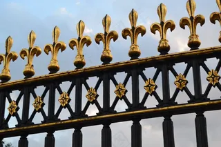 栅栏，金，网格，英格兰