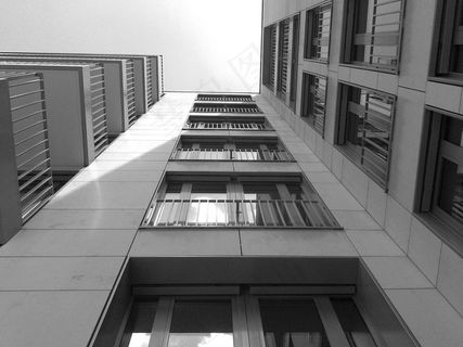 建筑，现代，建筑，外立面，杜塞尔多夫