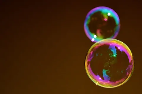 肥皂泡，多彩，球，肥皂水