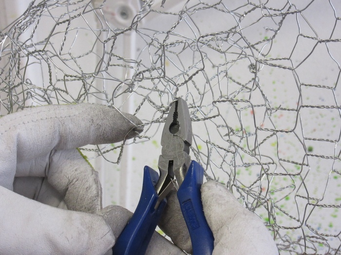 钳，电线，手，电线雕塑，弯曲，金属