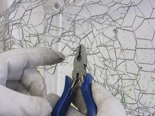 钳，电线，手，电线雕塑，弯曲，金属