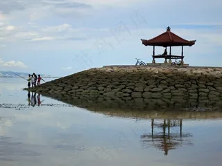 巴厘岛，钓鱼，倒影，自然，印度尼西亚，旅行