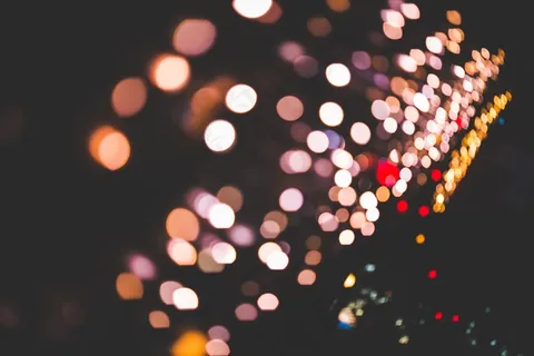 黑暗,夜晚,灯光,模糊,抽象 黑暗,夜晚,灯光,模糊,抽象