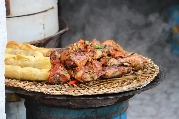 中餐，食品，烧烤，春卷，自动门，中国