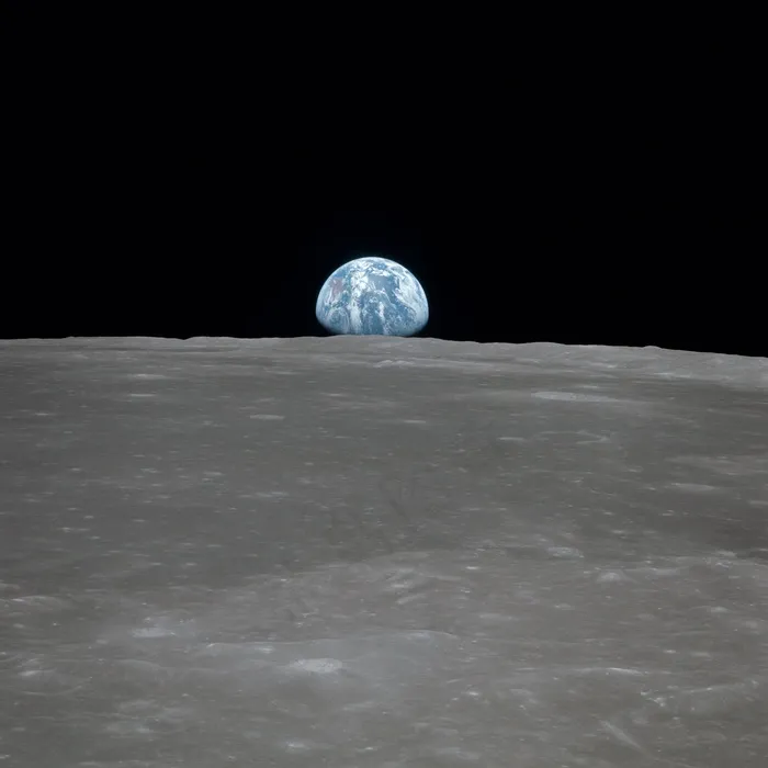 地球，上升，月亮，表面，上升，空间，行星