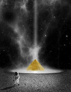 太空,极光,北极光,太空照片,天文摄影,星空与宇航员和金字塔 太空,极光,北极光,太空照片,天文摄影,星空与宇航员和金字塔