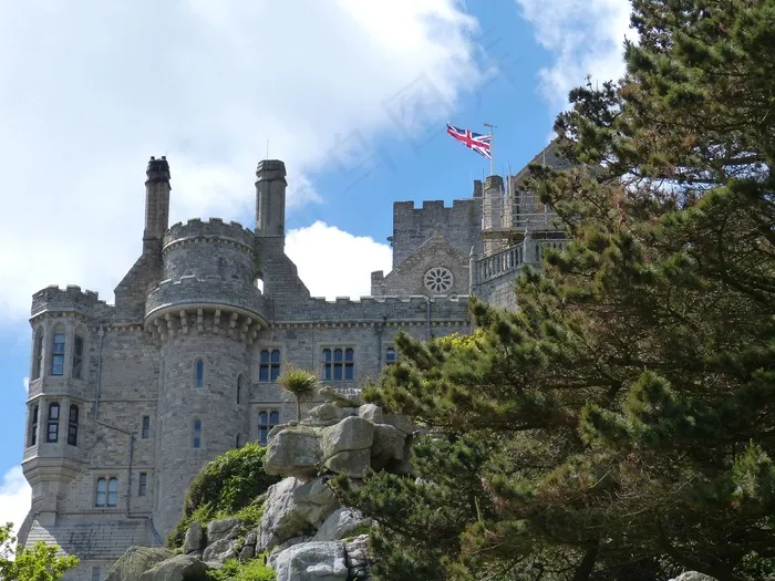 英格兰，康沃尔郡，登上，圣迈克尔，城堡，堡垒