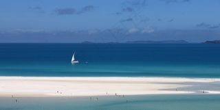 白沙，东海岸，太平洋，海，蓝色