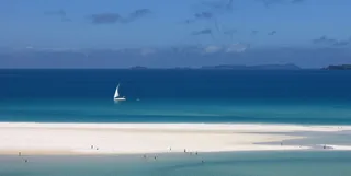 白沙，东海岸，太平洋，海，蓝色