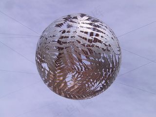 现代，蕨类，金属，雕塑，具有里程碑意义，绳索，浮法