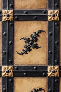 目标，门，木，金属，黄铜，老，访问，古董