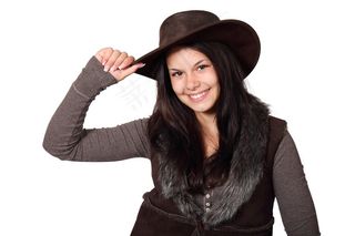 美丽，布朗，国家，可爱，时尚，女性，女孩