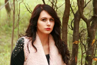 女孩，肖像，黑发，美女，树