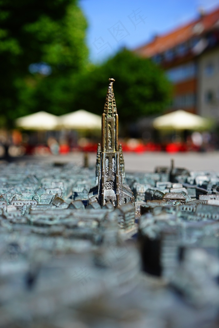 救济，城市，乌尔姆，金属，乌尔姆大教堂，明斯特，模型