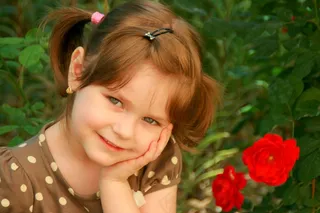 女孩，儿童，肖像，微笑，无罪