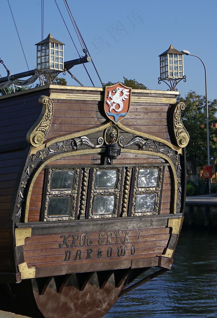 船，船尾，复古，游轮，复古船