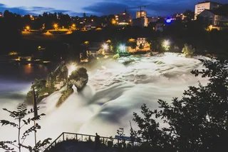 河，莱茵瀑布，瑞士，水，瀑布，性质