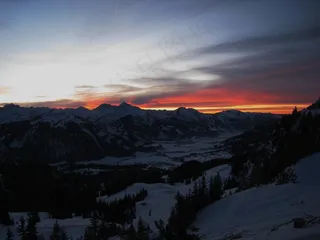 FüssenerJöchle，Tannheimertal，Abendstimmung，日落