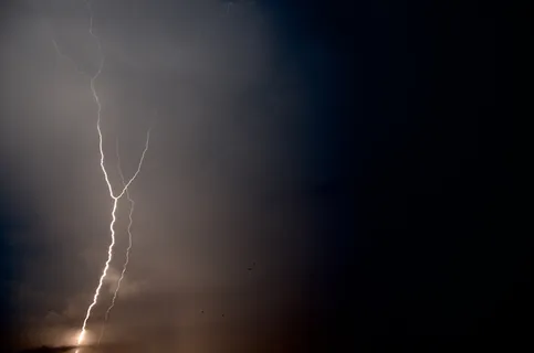 闪电，云，夜，雷暴，天气，风暴