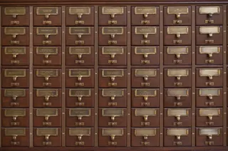 卡目录，抽屉，木材，黄铜，详细信息，陈旧