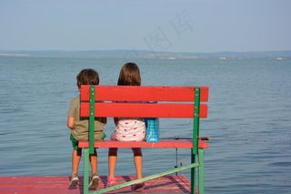 儿童，湖泊风景，网络，浪漫，休闲，银行，度假