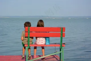 儿童，湖泊风景，网络，浪漫，休闲，银行，度假