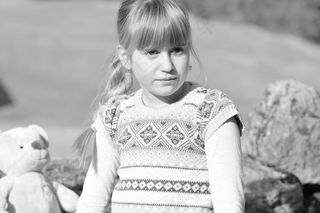 儿童，女孩，泰迪熊，自然