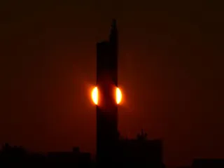 太阳，火球，火热，日落，金色，发光，余辉