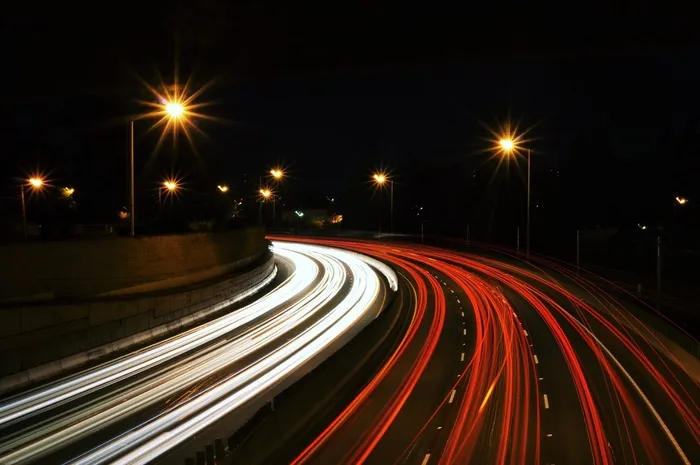 街道，夜晚，灯光，照明，运动，速度