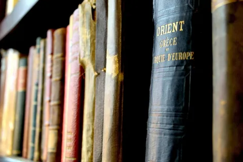 书籍，古董，皮革封面，文学，旧