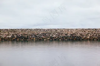 湖泊,海洋,江河,遗鸥,天空,海海洋岩石石头