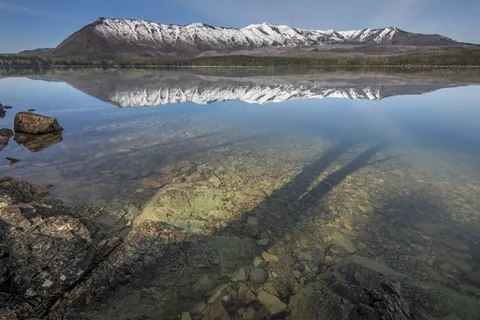 山，景观，湖泊风景，清除，雪，高峰，景区
