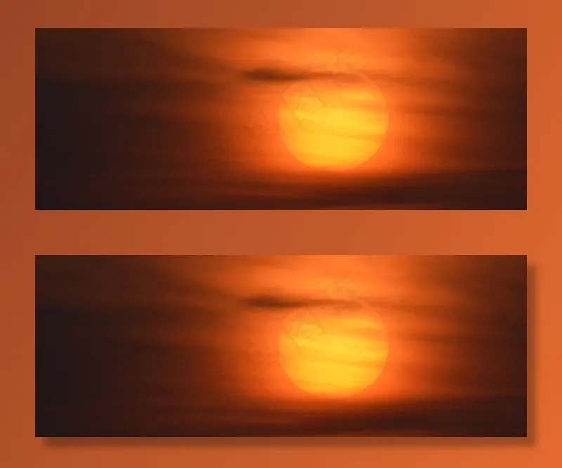 日落，太阳，夕阳，多彩的日落，橙色