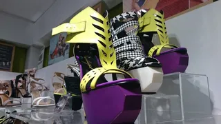 特殊靴子，高，很少，音乐，时尚