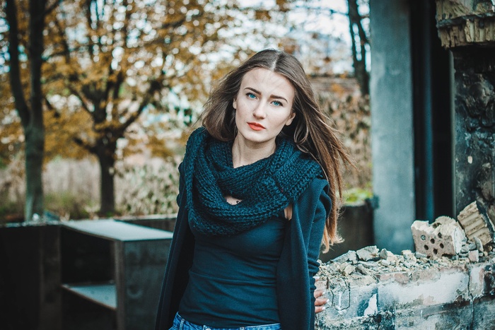 女孩，肖像，工业，自由