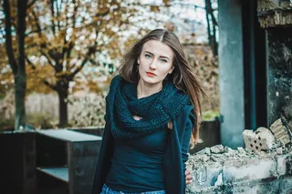 女孩，肖像，工业，自由