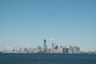 天际线，江，天空，蓝色，城市景观，意见，建筑