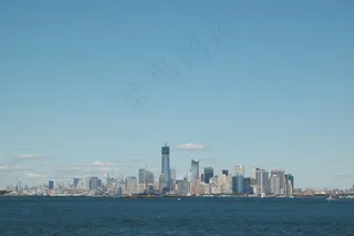 天际线，江，天空，蓝色，城市景观，意见，建筑