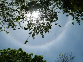 太阳晒，Sonnenhalo，午餐，很少，天空，加勒比海，性质